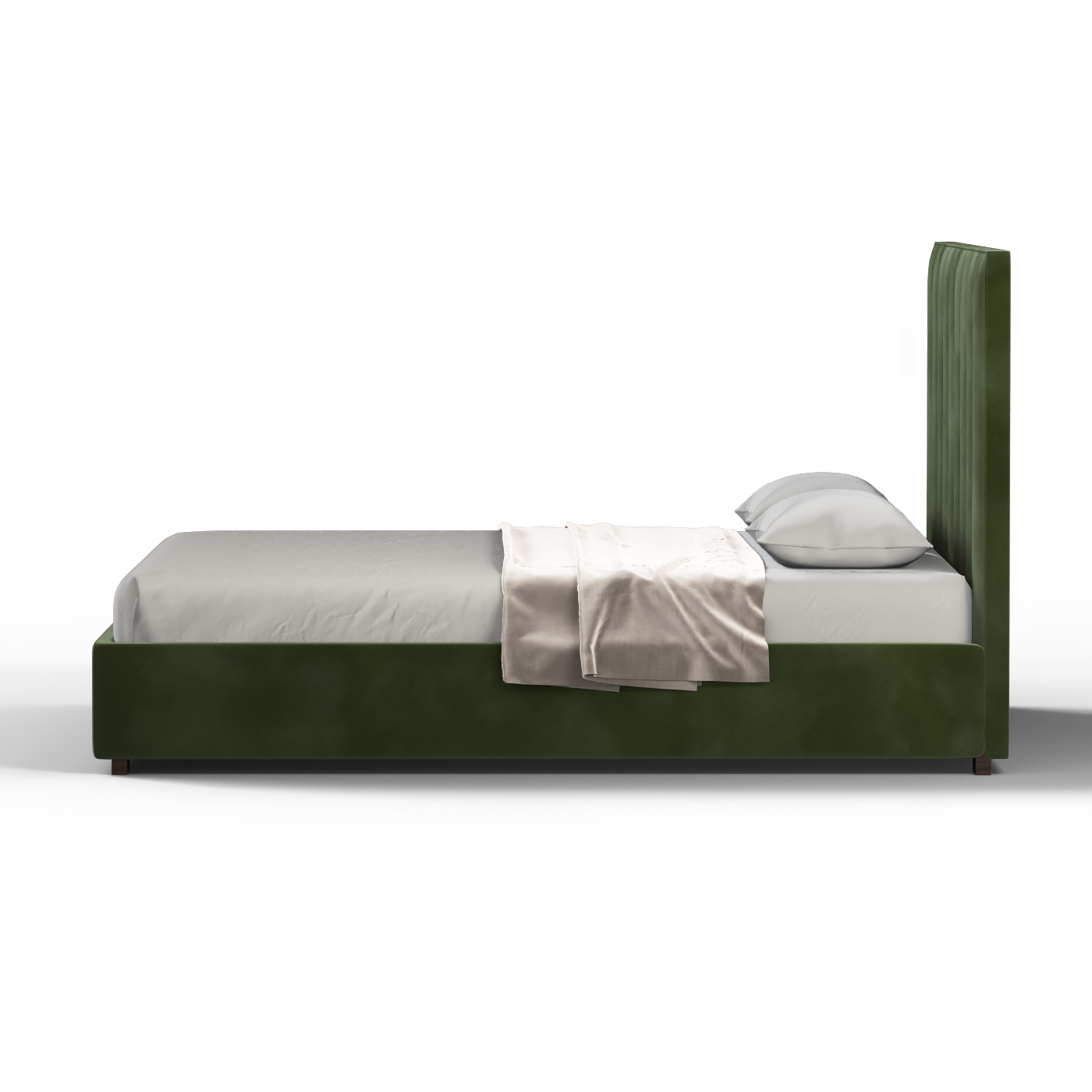Ava High Headboard Bed in Luxe Fabric