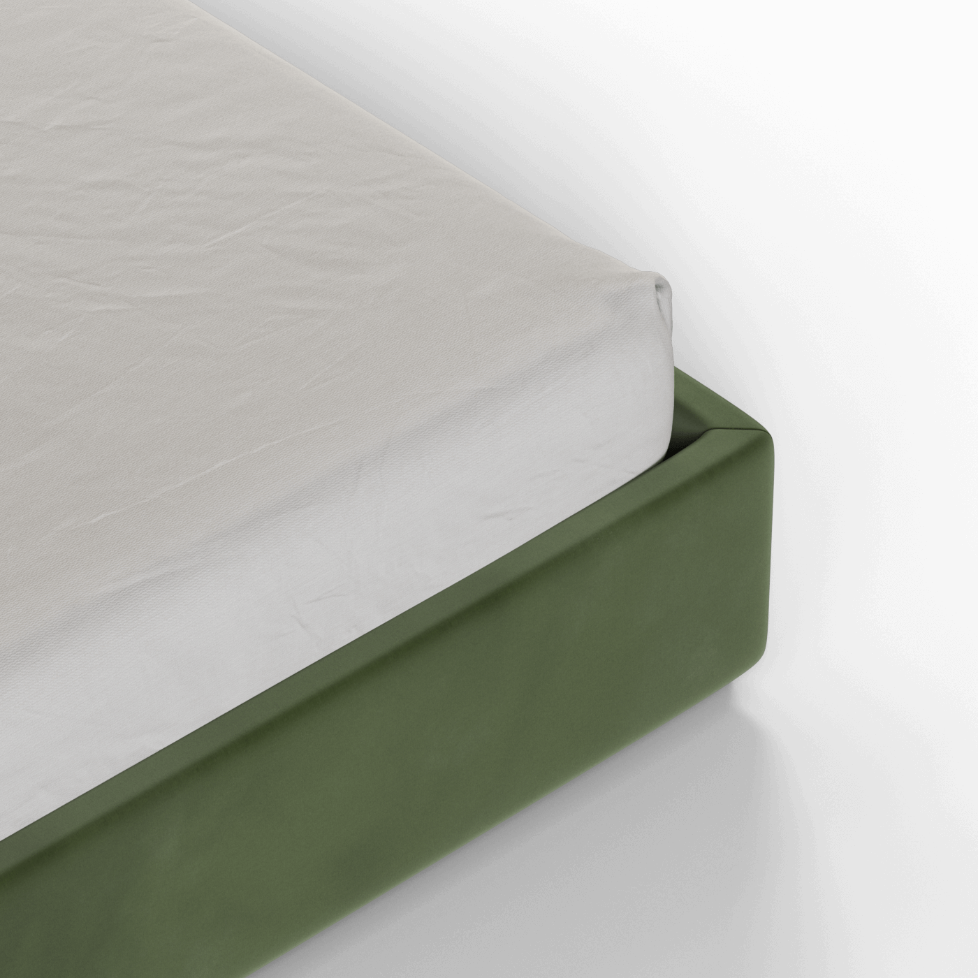 Ava High Headboard Bed in Luxe Fabric