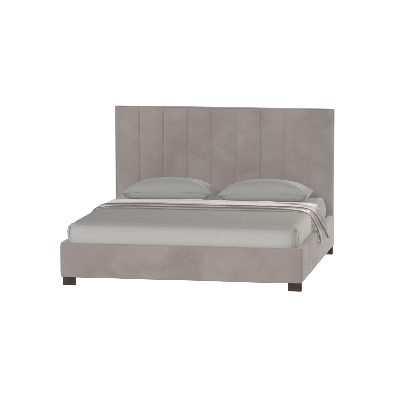 Ava High Headboard Bed in Luxe Fabric