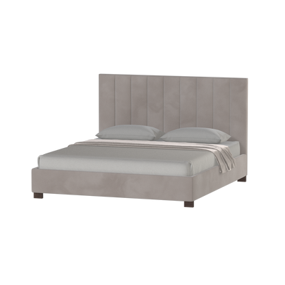 Ava High Headboard Bed in Luxe Fabric