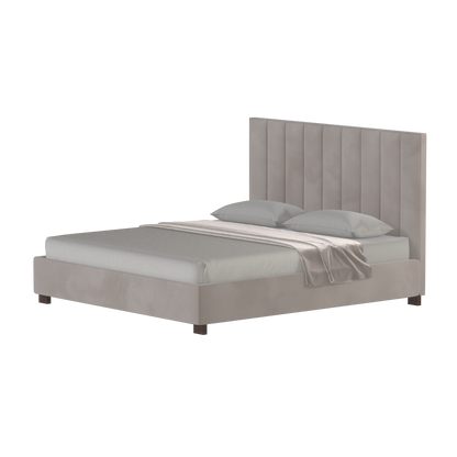 Ava High Headboard Bed in Luxe Fabric