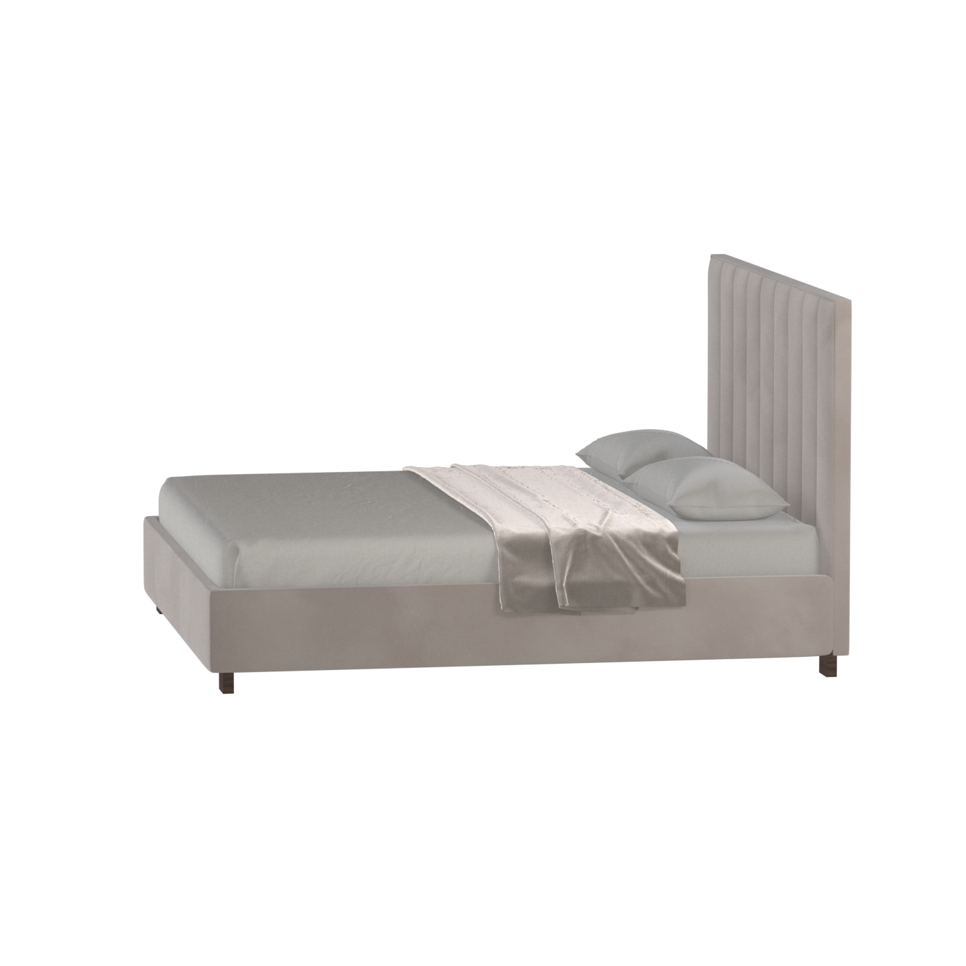 Ava High Headboard Bed in Luxe Fabric