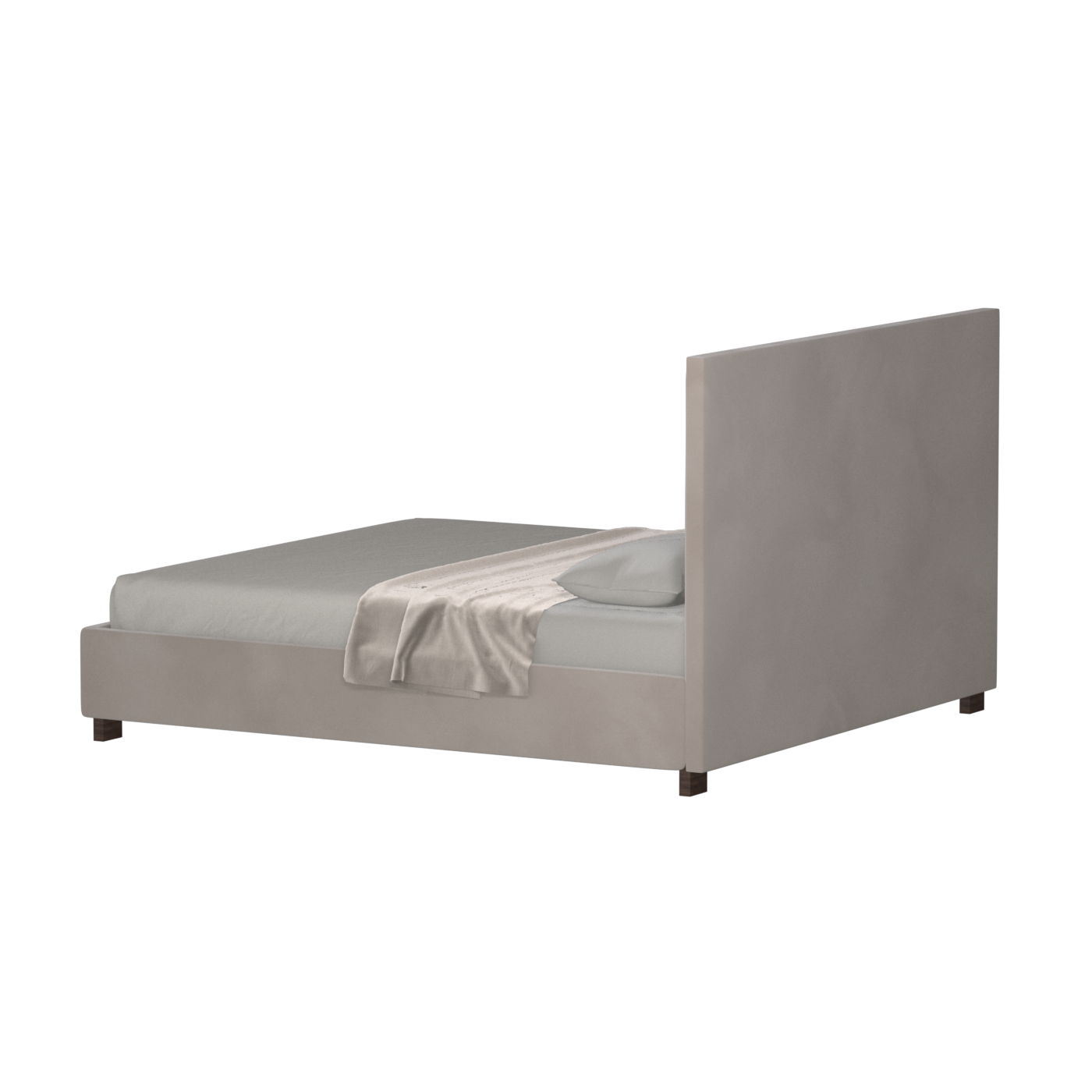 Ava High Headboard Bed in Luxe Fabric