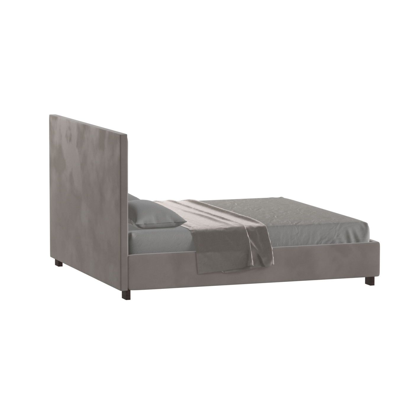 Ava High Headboard Bed in Luxe Fabric
