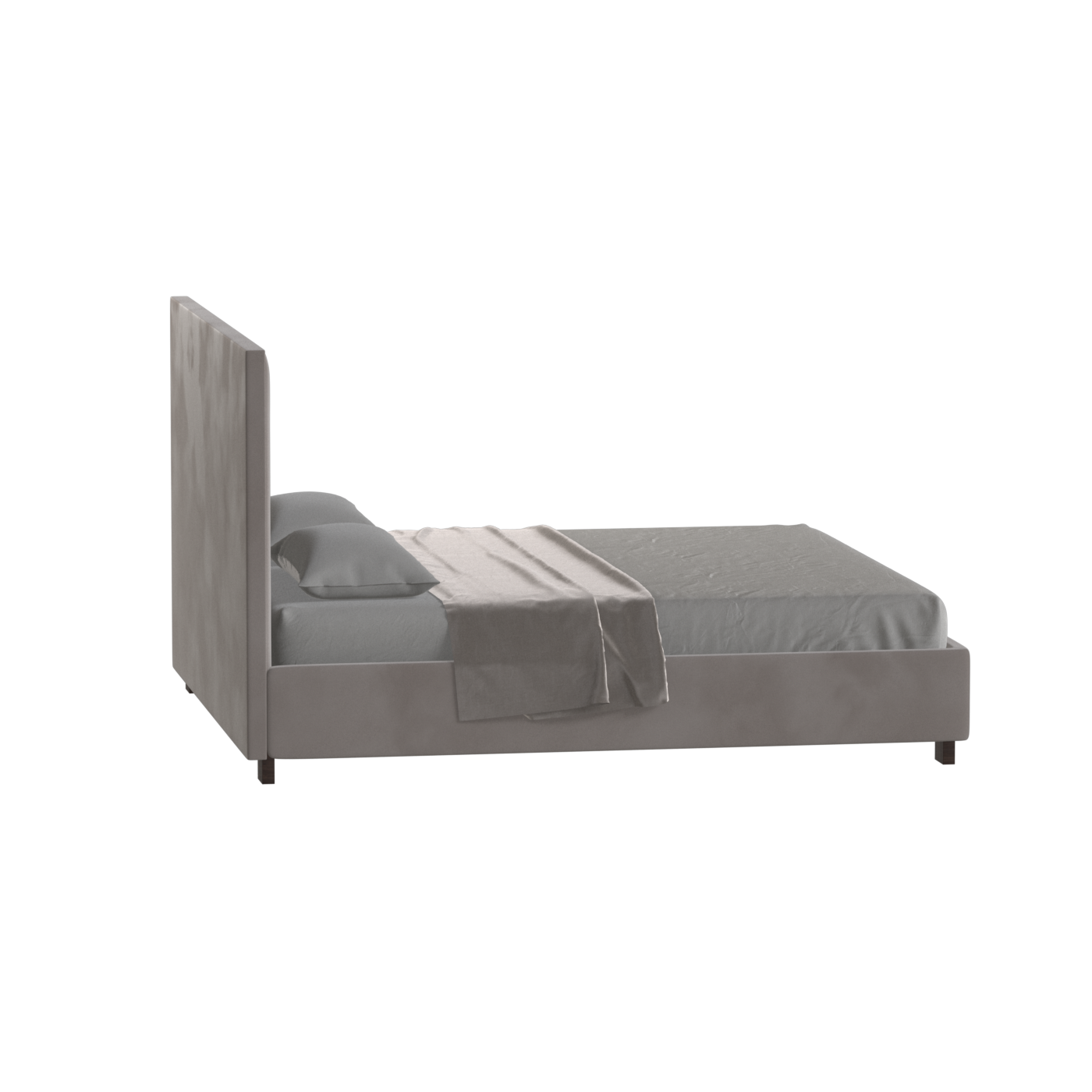 Ava High Headboard Bed in Luxe Fabric