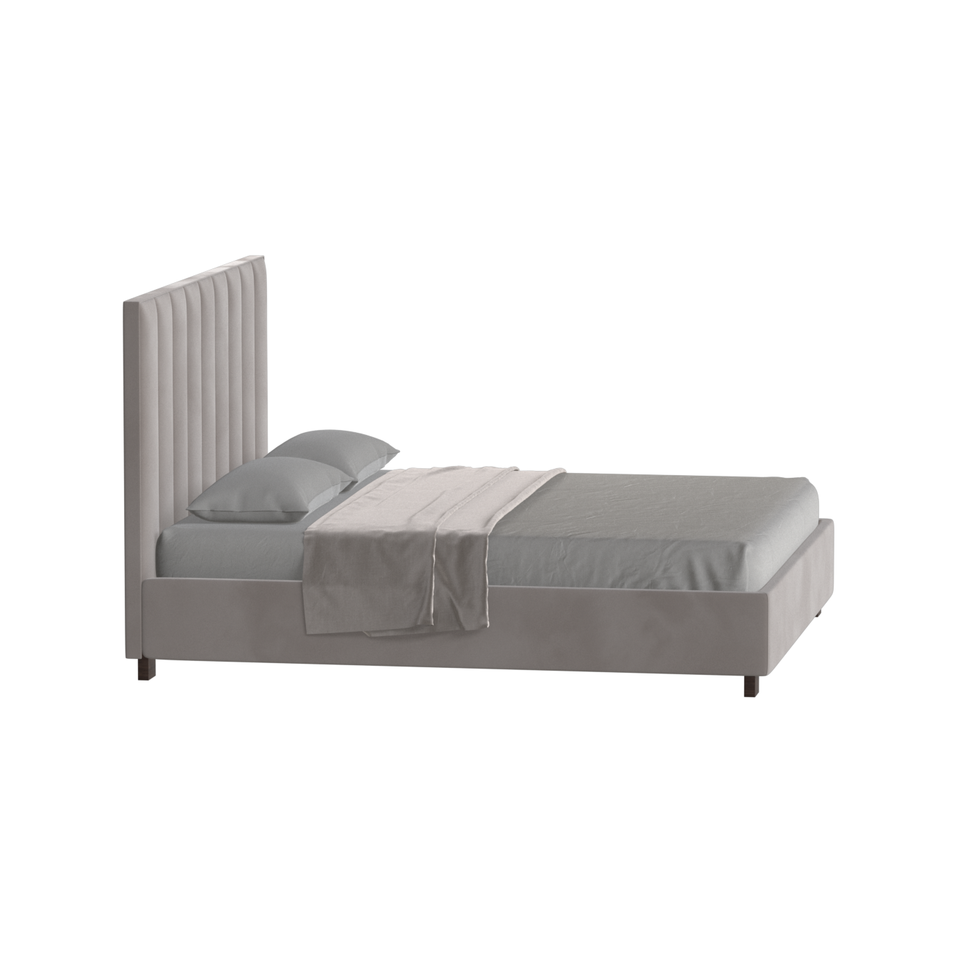 Ava High Headboard Bed in Luxe Fabric