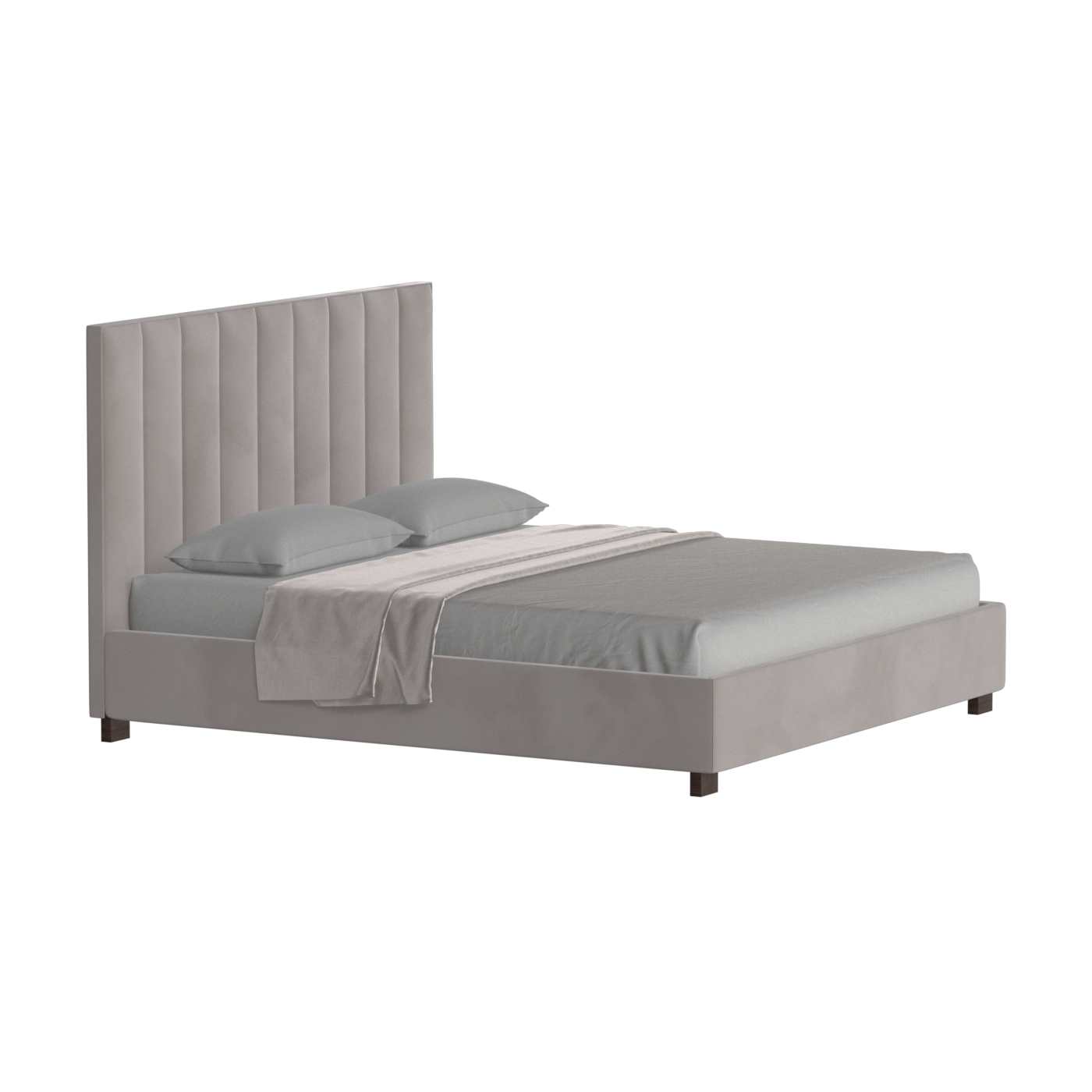 Ava High Headboard Bed in Luxe Fabric