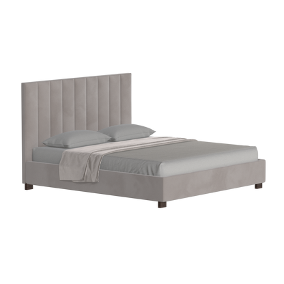 Ava High Headboard Bed in Luxe Fabric