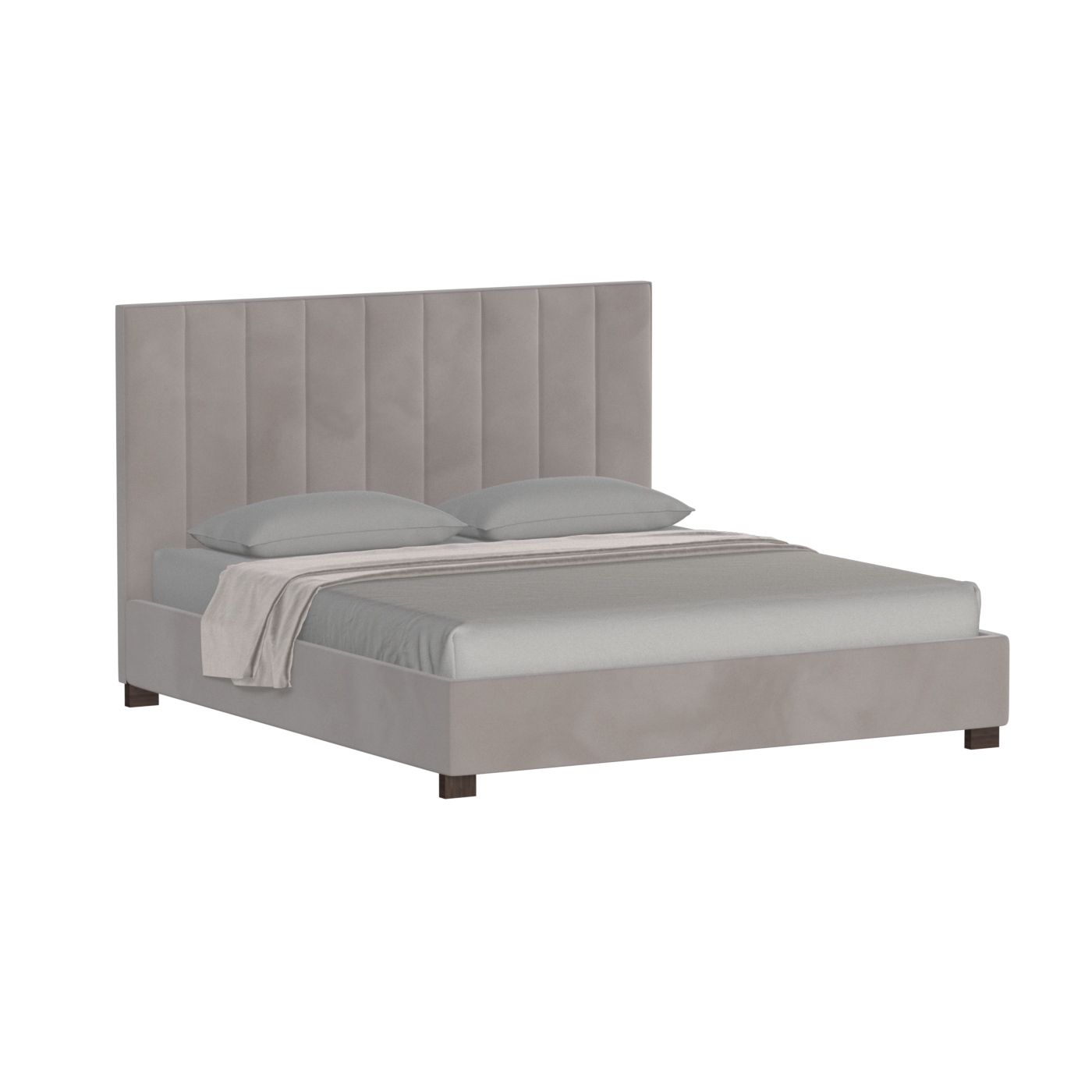 Ava High Headboard Bed in Luxe Fabric