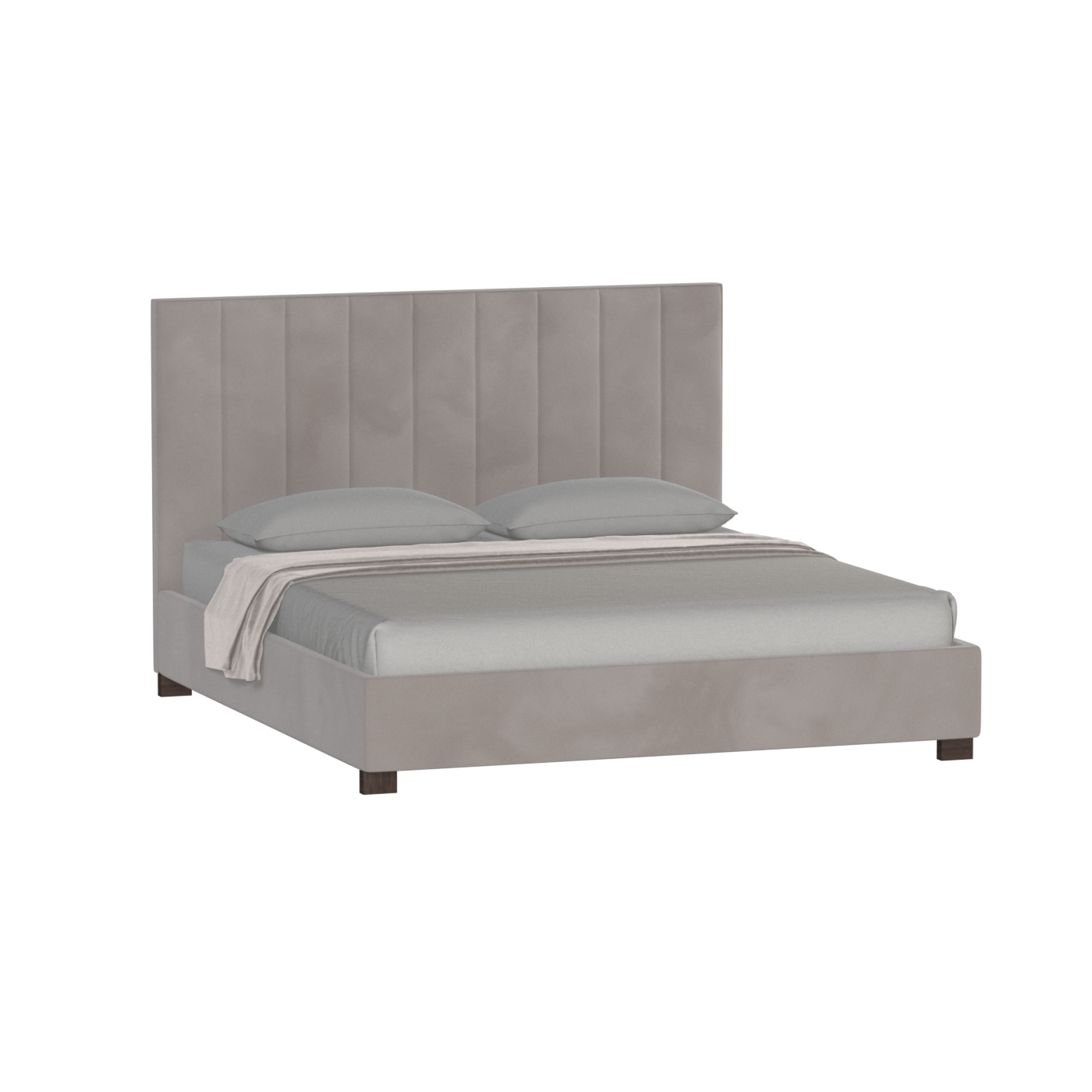 Ava High Headboard Bed in Luxe Fabric