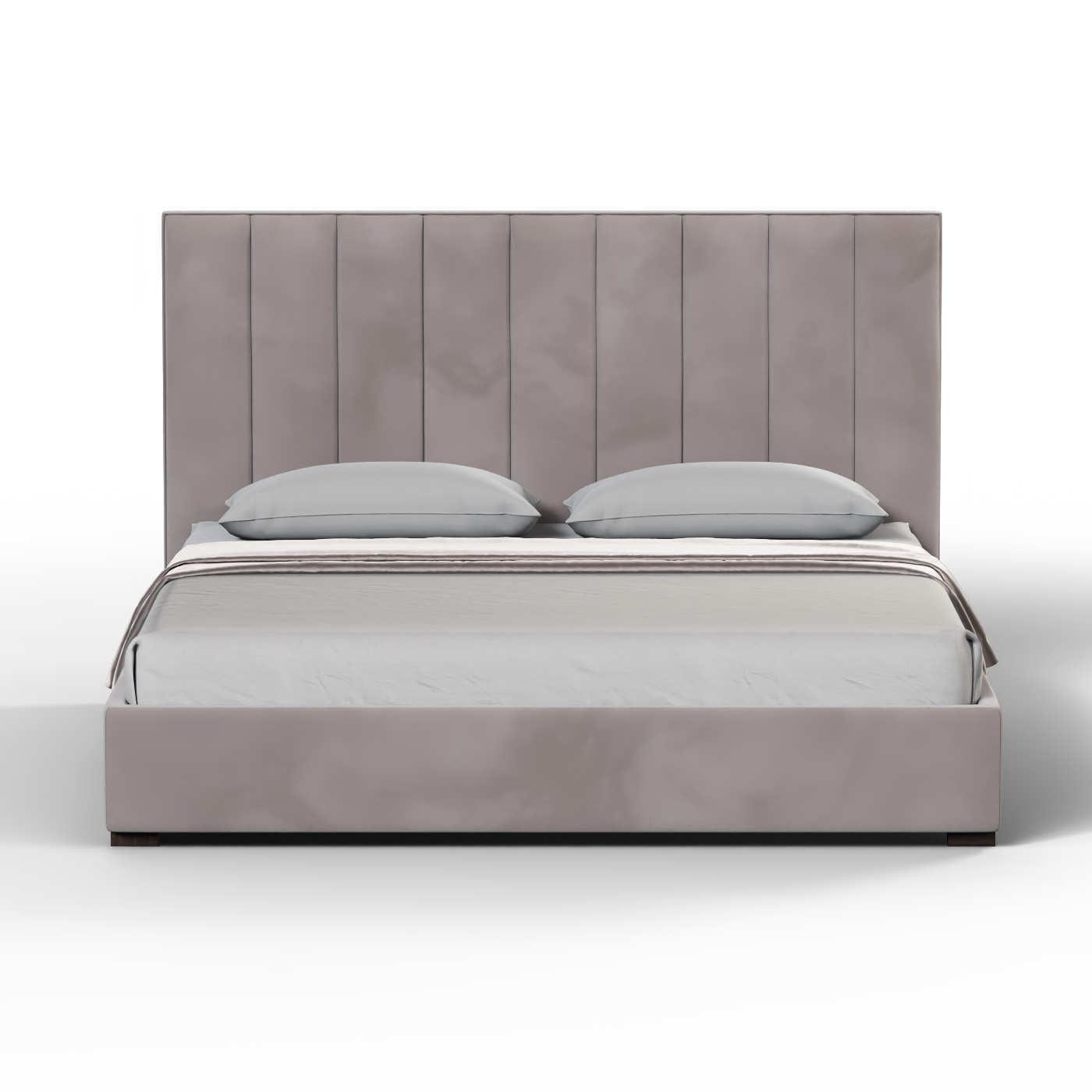 Ava High Headboard Bed in Luxe Fabric