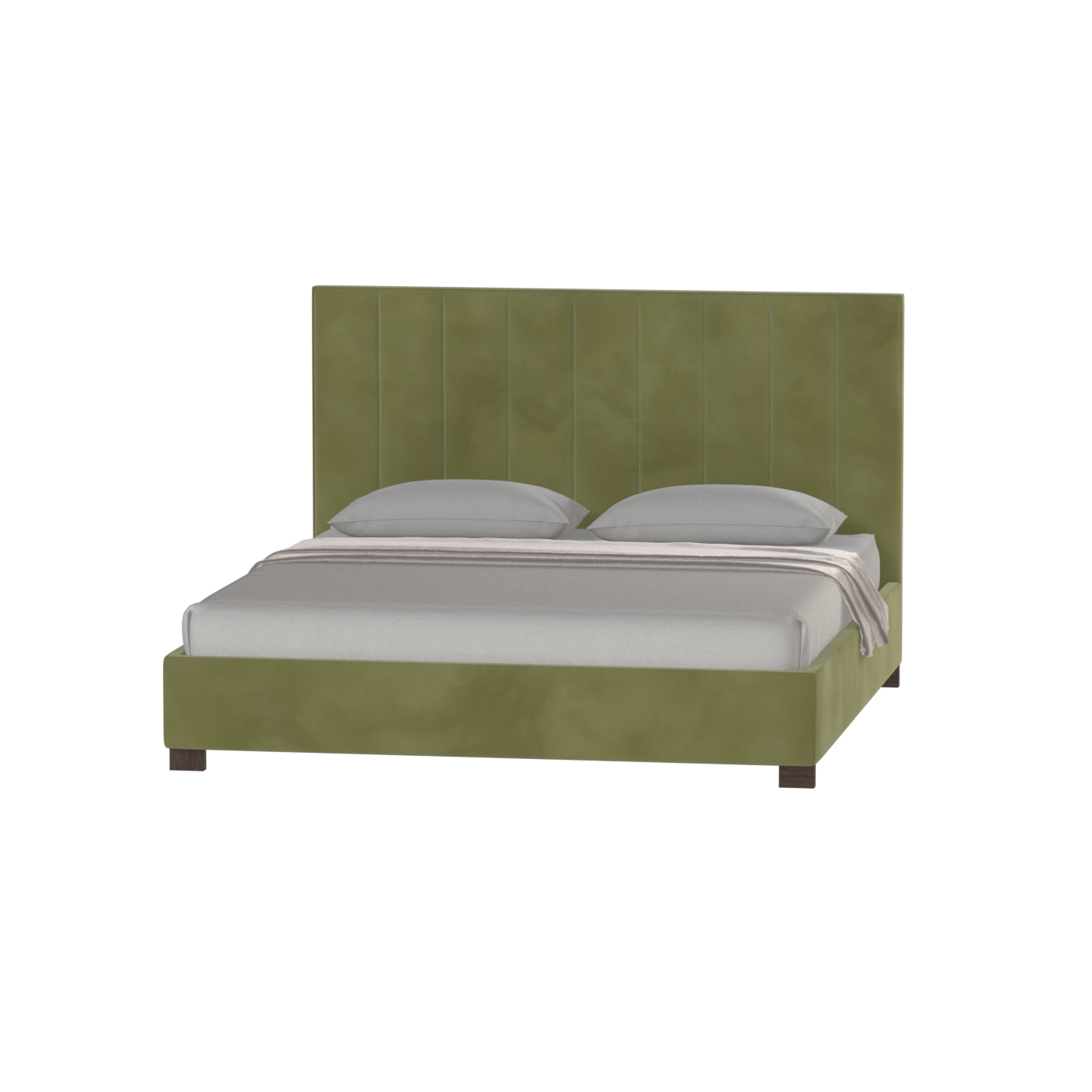 Ava High Headboard Bed in Luxe Fabric