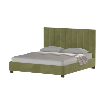 Ava High Headboard Bed in Luxe Fabric