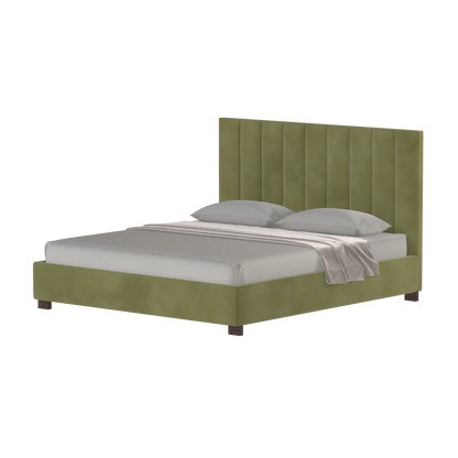 Ava High Headboard Bed in Luxe Fabric