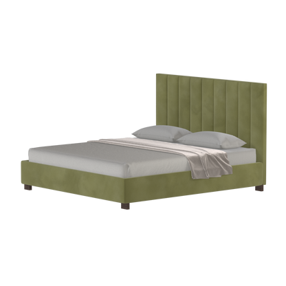 Ava High Headboard Bed in Luxe Fabric
