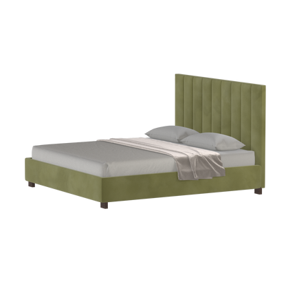 Ava High Headboard Bed in Luxe Fabric