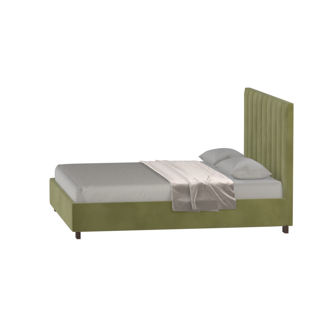 Ava High Headboard Bed in Luxe Fabric