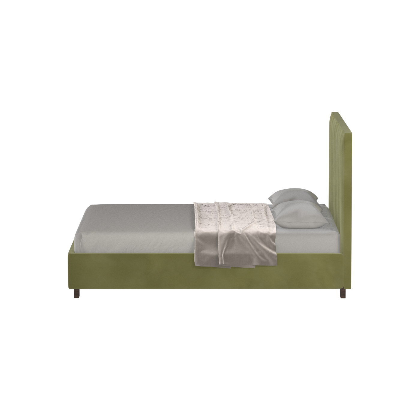 Ava High Headboard Bed in Luxe Fabric