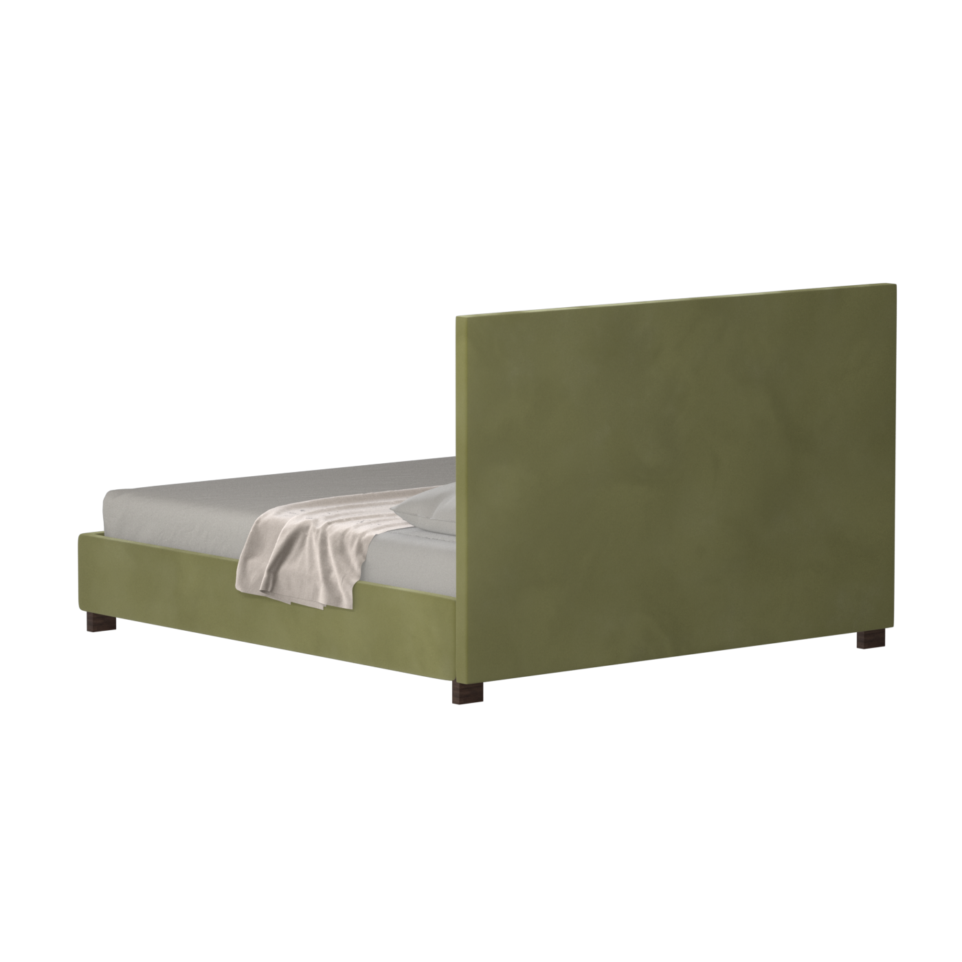 Ava High Headboard Bed in Luxe Fabric