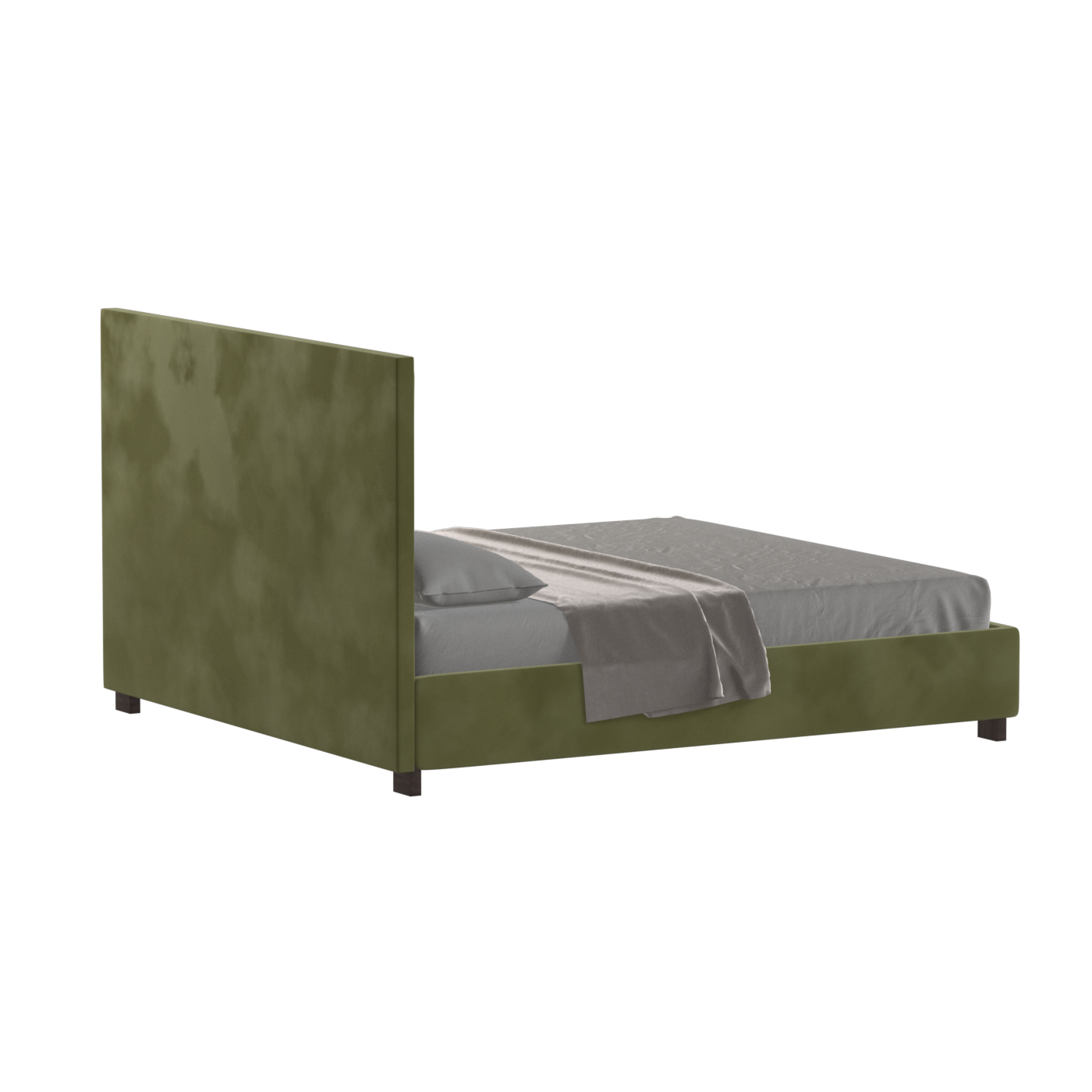 Ava High Headboard Bed in Luxe Fabric