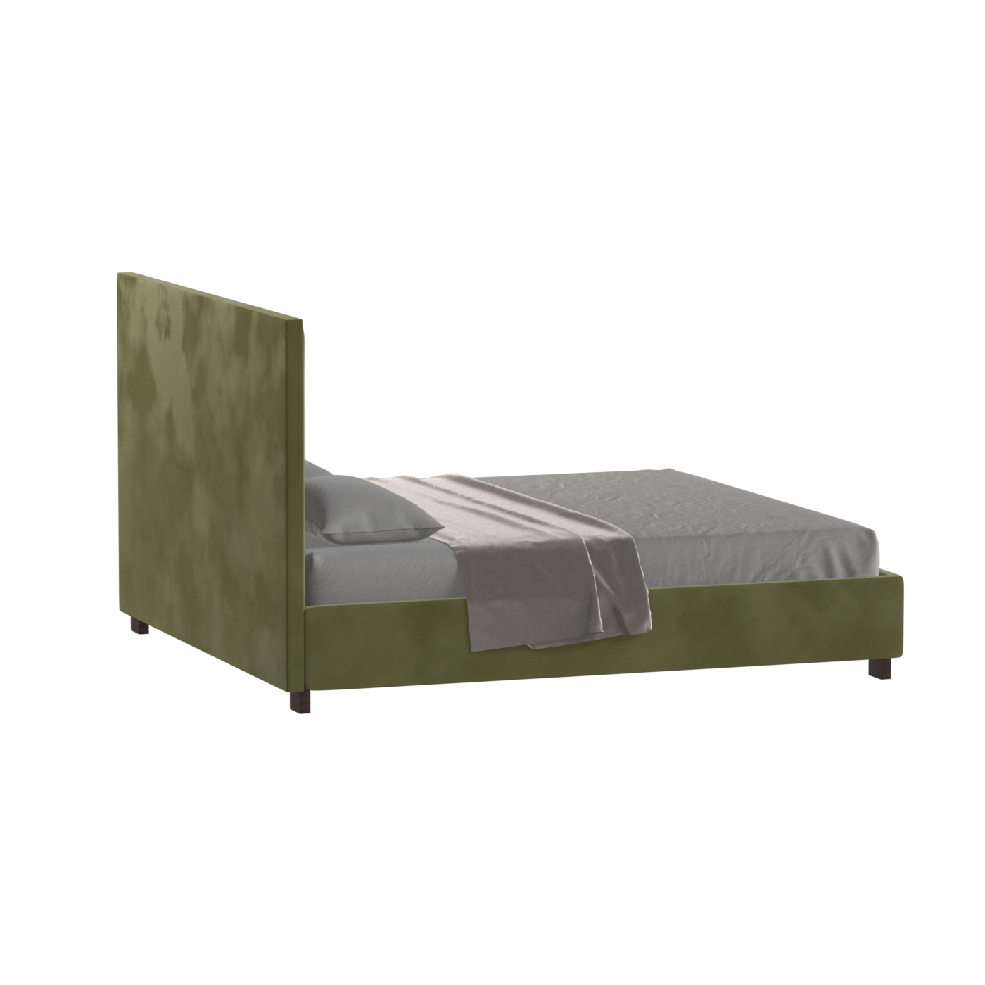 Ava High Headboard Bed in Luxe Fabric