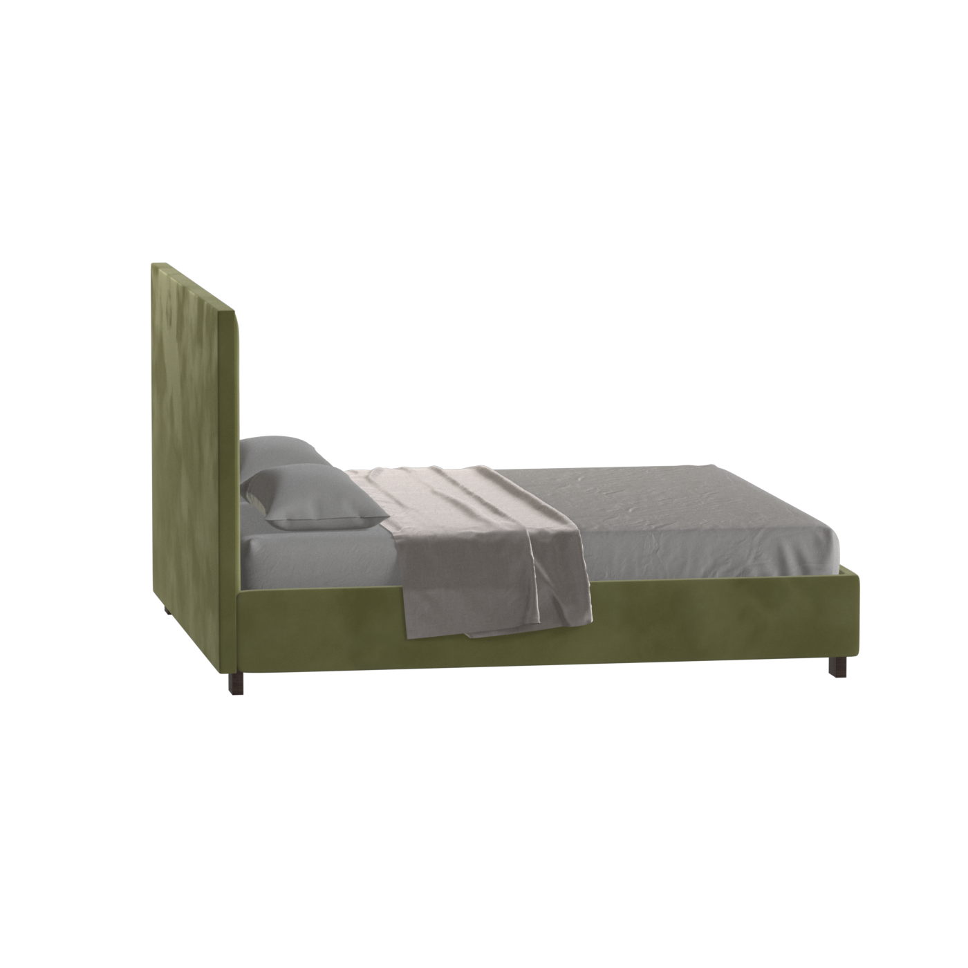 Ava High Headboard Bed in Luxe Fabric