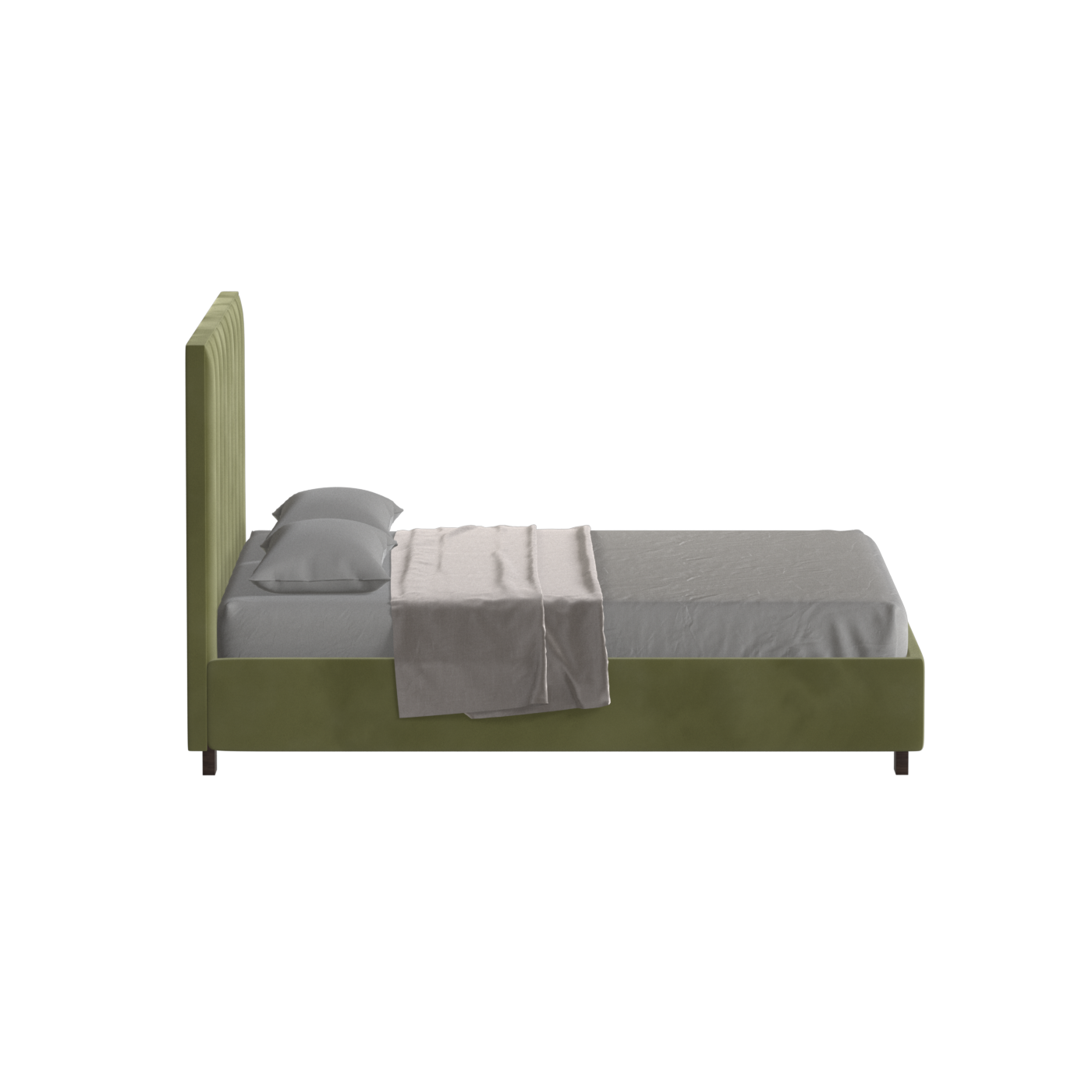 Ava High Headboard Bed in Luxe Fabric