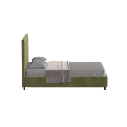 Ava High Headboard Bed in Luxe Fabric