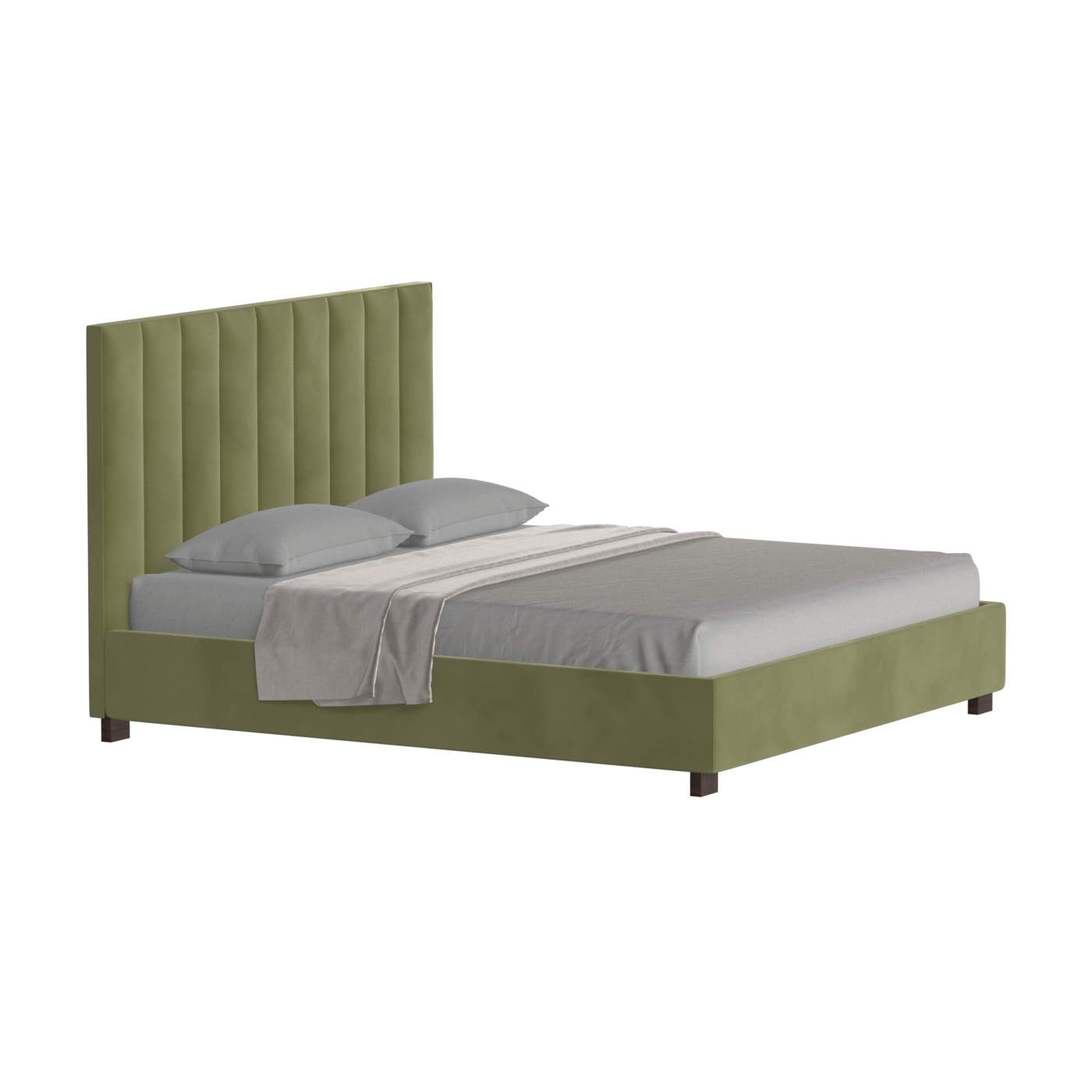 Ava High Headboard Bed in Luxe Fabric