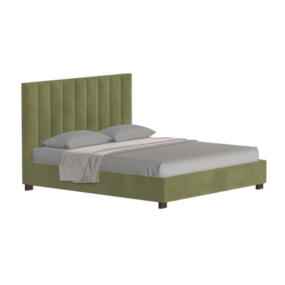 Ava High Headboard Bed in Luxe Fabric