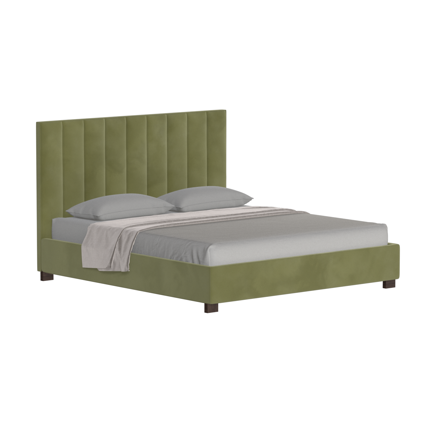 Ava High Headboard Bed in Luxe Fabric