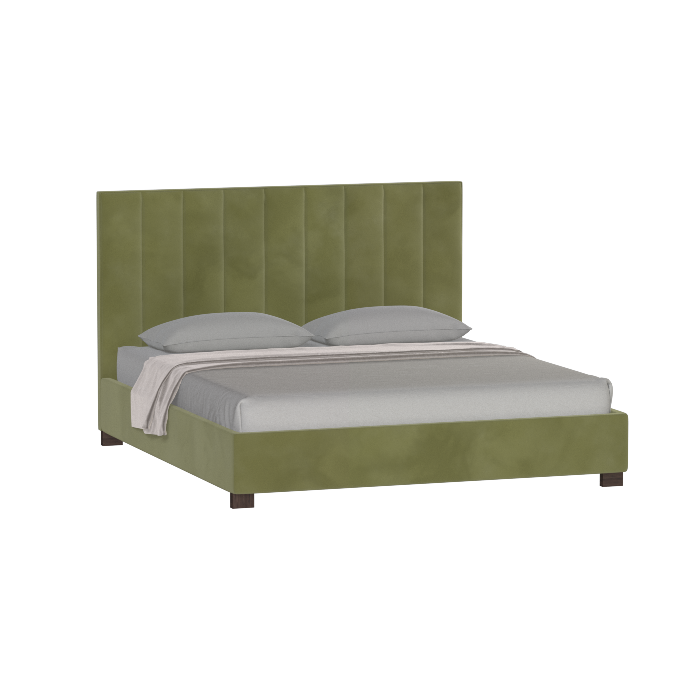 Ava High Headboard Bed in Luxe Fabric