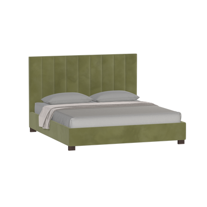 Ava High Headboard Bed in Luxe Fabric