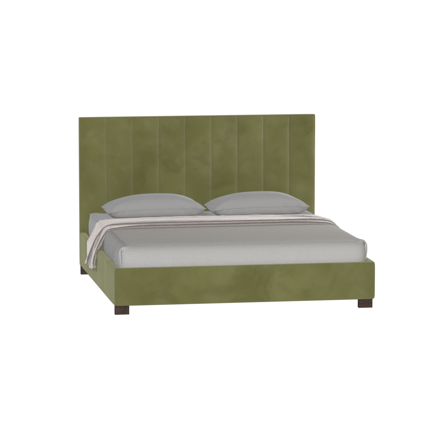 Ava High Headboard Bed in Luxe Fabric