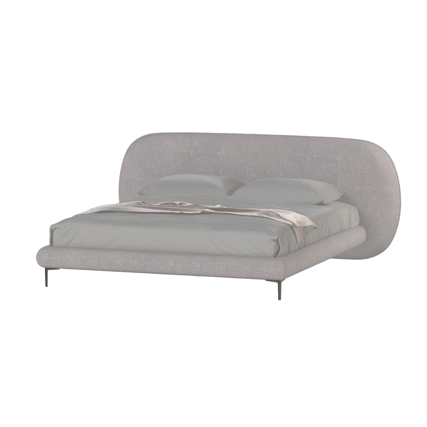 Bolzano Upholstered Bed with Curved Headboard