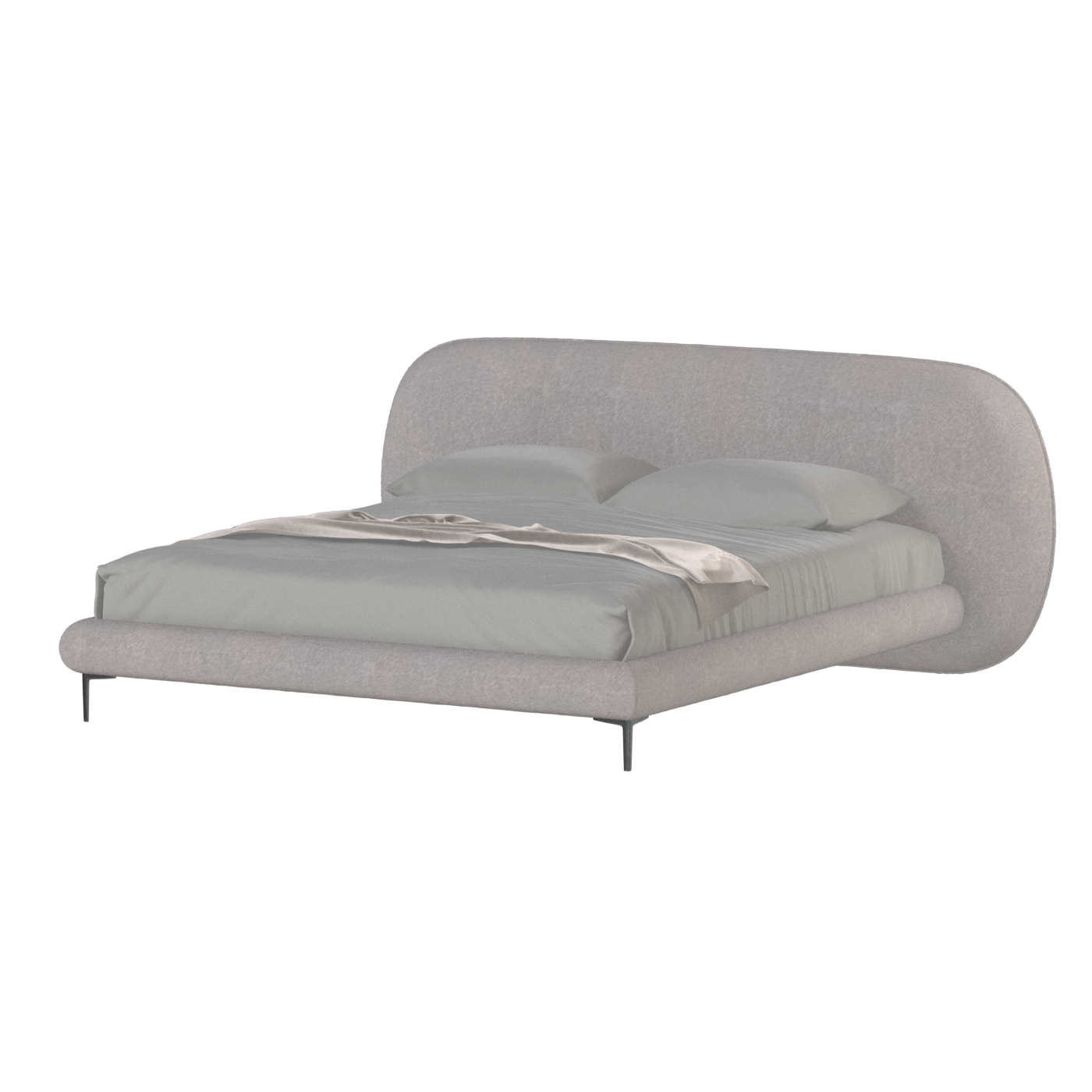 Bolzano Upholstered Bed with Curved Headboard