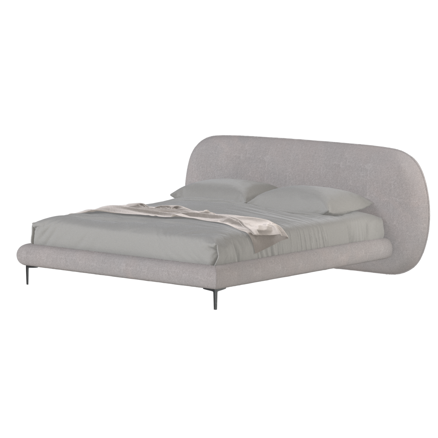 Bolzano Upholstered Bed with Curved Headboard