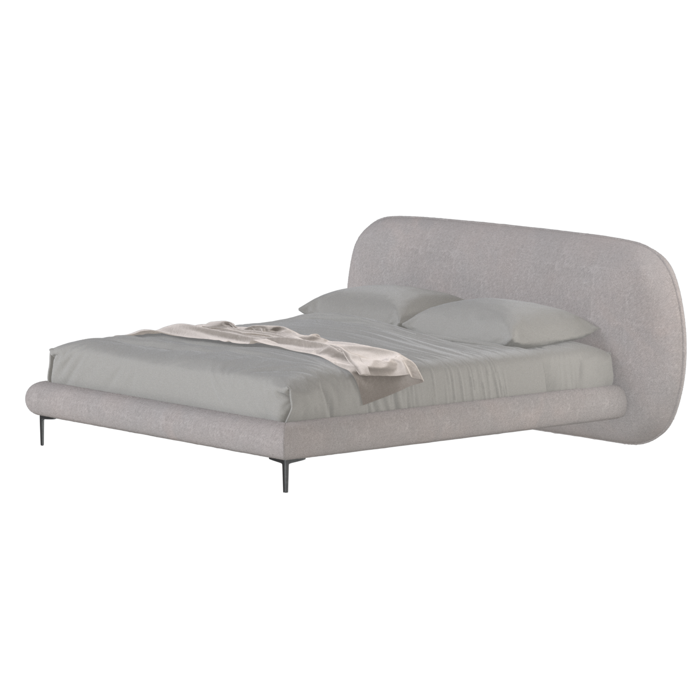 Bolzano Upholstered Bed with Curved Headboard