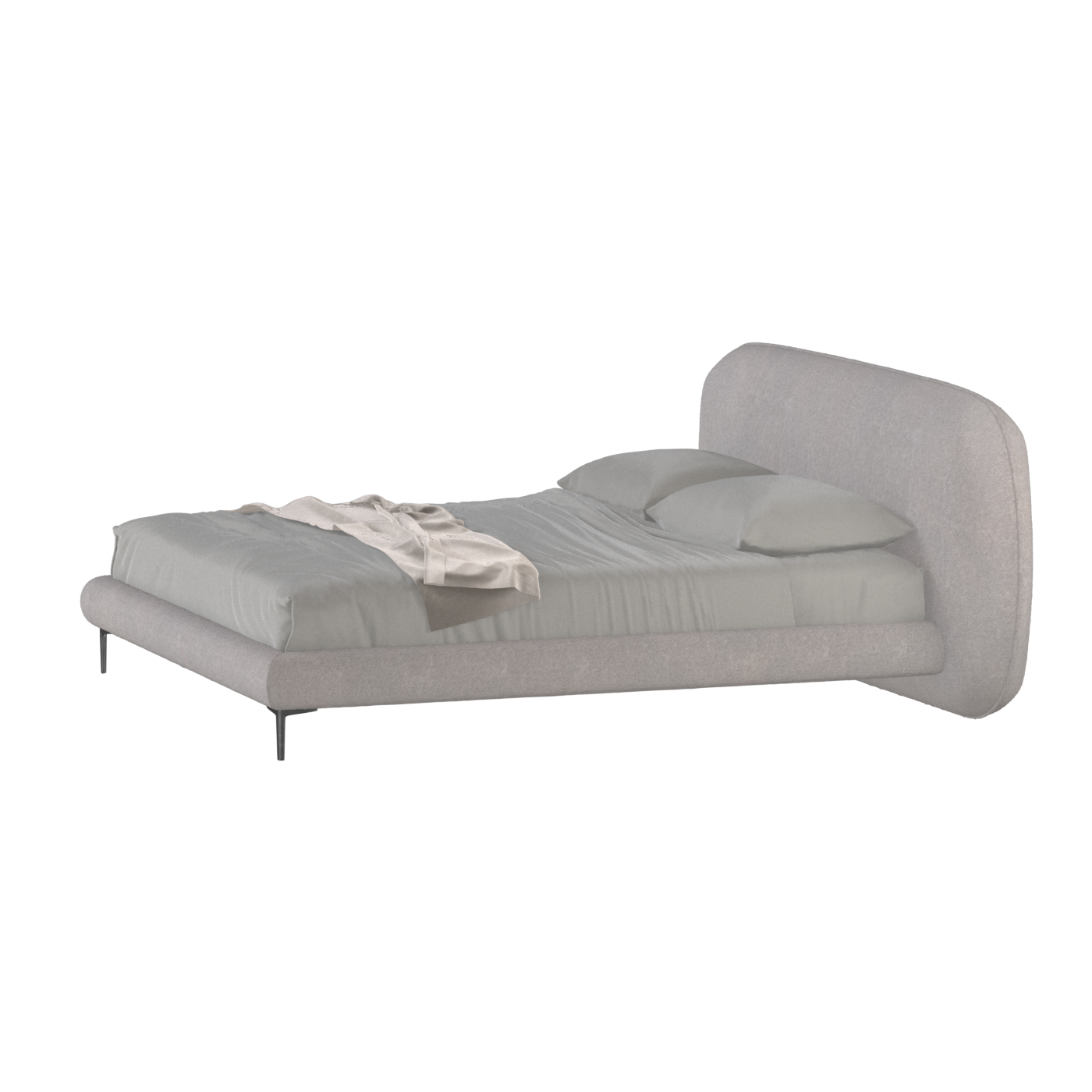 Bolzano Upholstered Bed with Curved Headboard