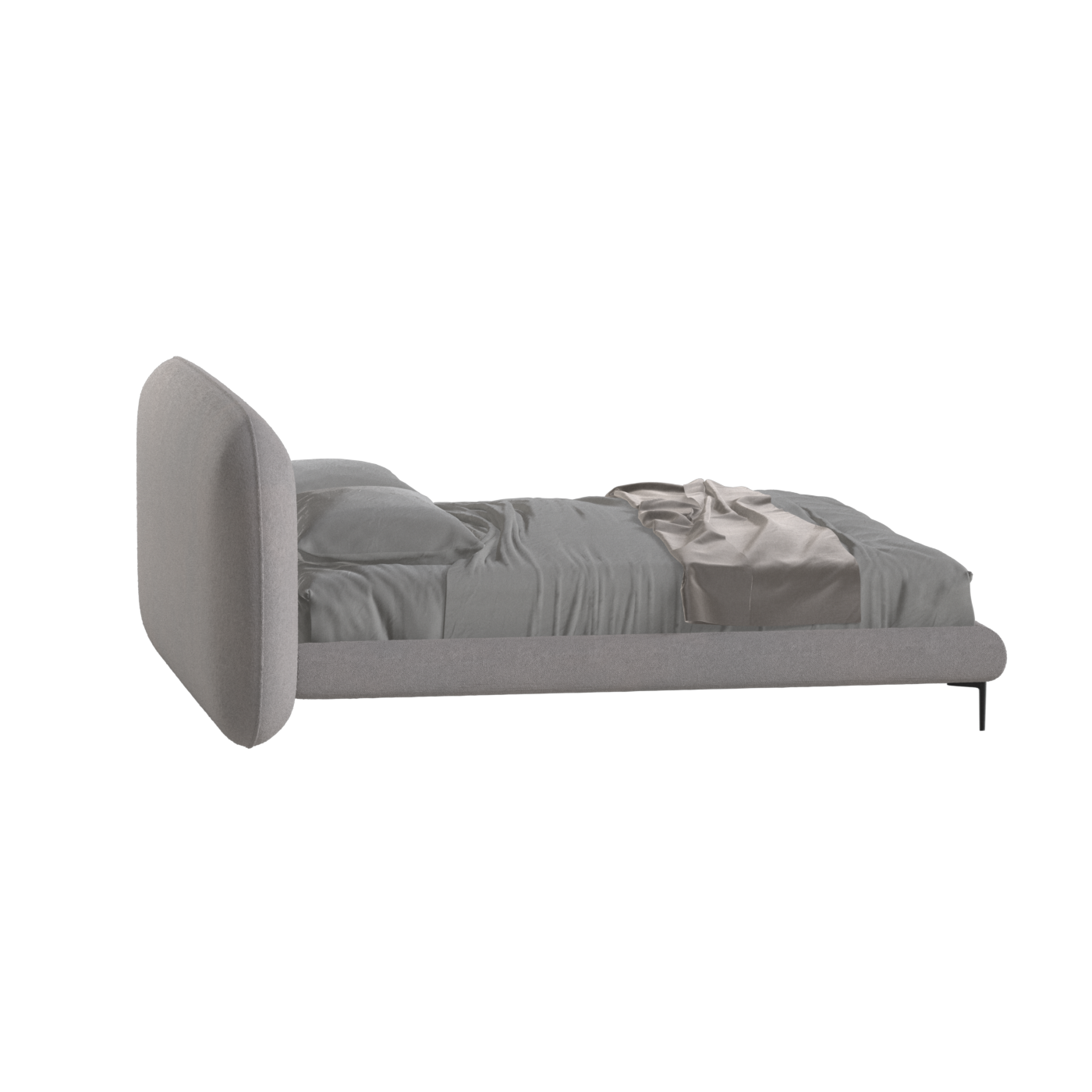 Bolzano Upholstered Bed with Curved Headboard