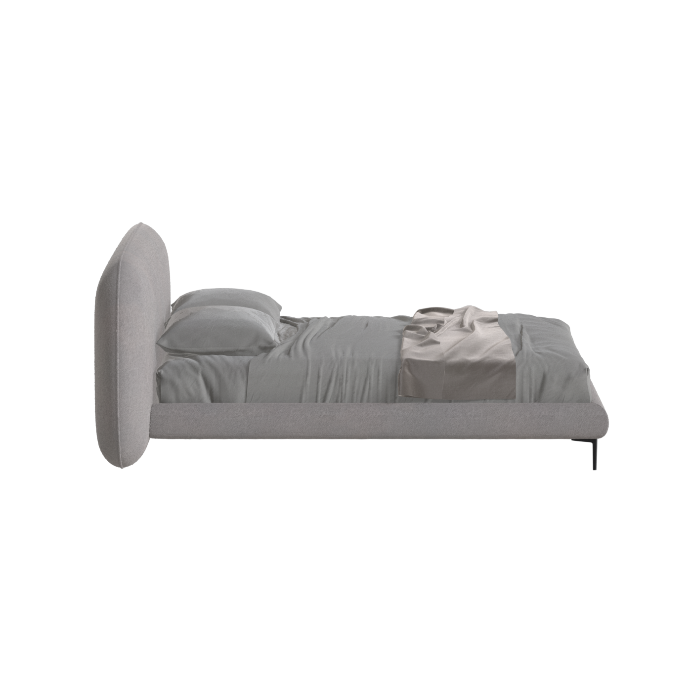 Bolzano Upholstered Bed with Curved Headboard