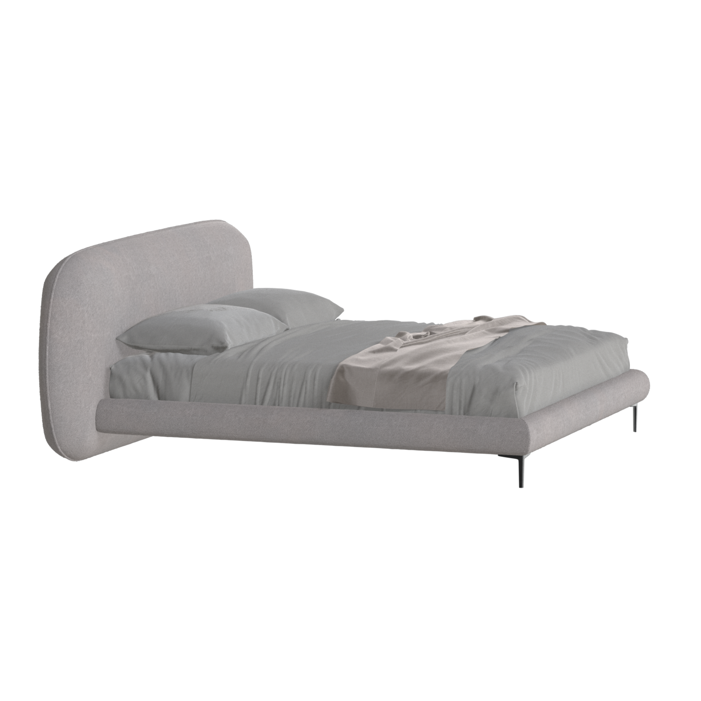 Bolzano Upholstered Bed with Curved Headboard