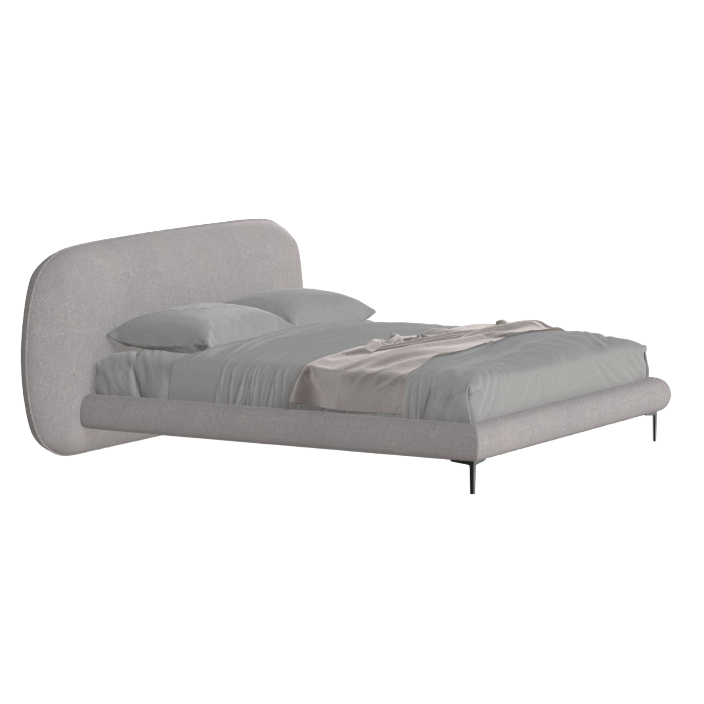 Bolzano Upholstered Bed with Curved Headboard