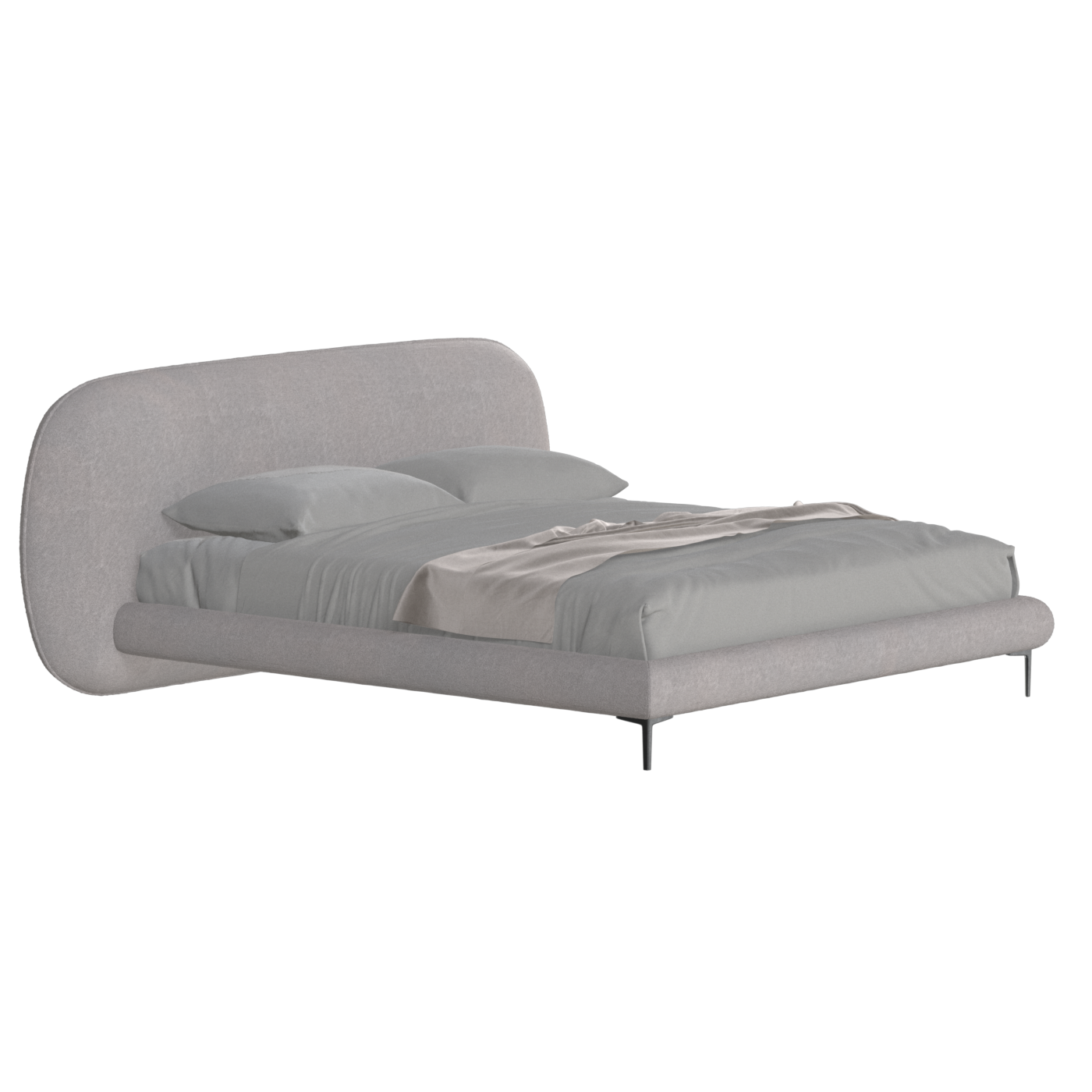Bolzano Upholstered Bed with Curved Headboard