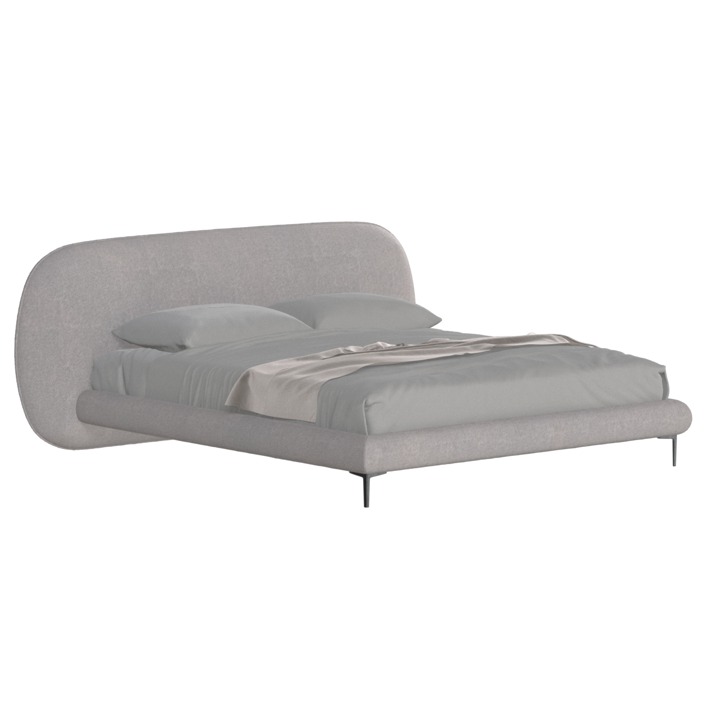 Bolzano Upholstered Bed with Curved Headboard