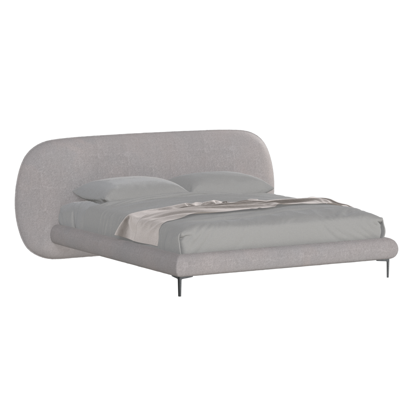 Bolzano Upholstered Bed with Curved Headboard