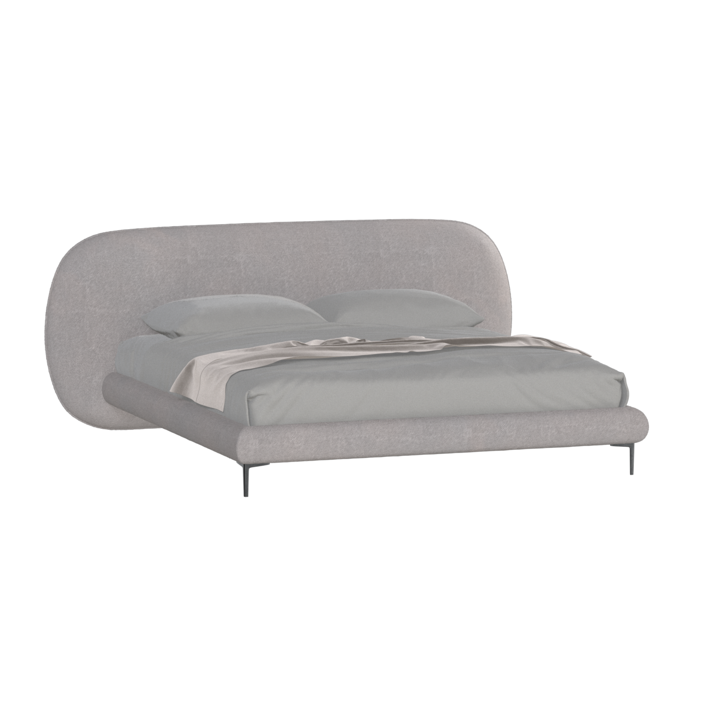 Bolzano Upholstered Bed with Curved Headboard