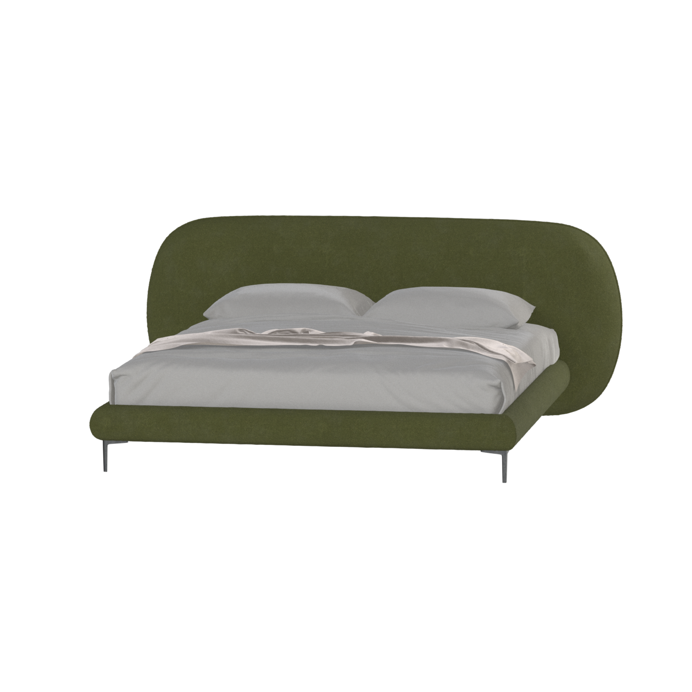 Bolzano Upholstered Bed with Curved Headboard