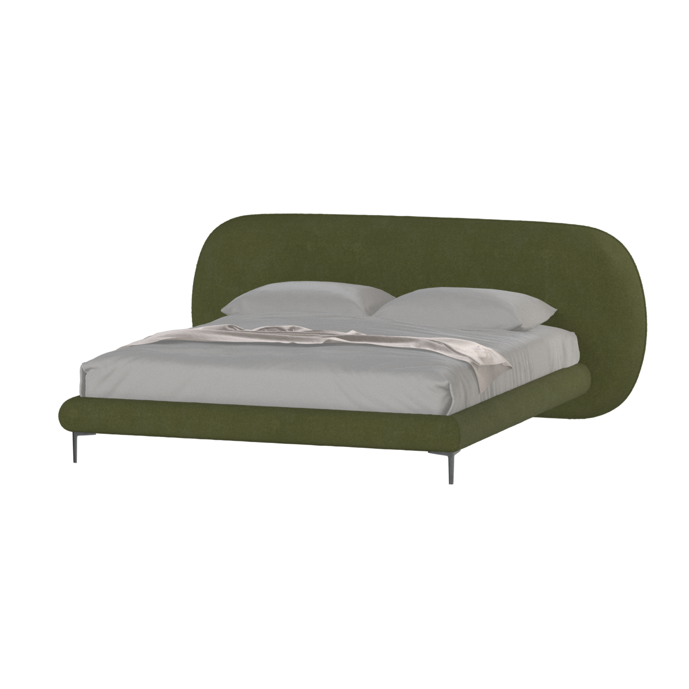 Bolzano Upholstered Bed with Curved Headboard