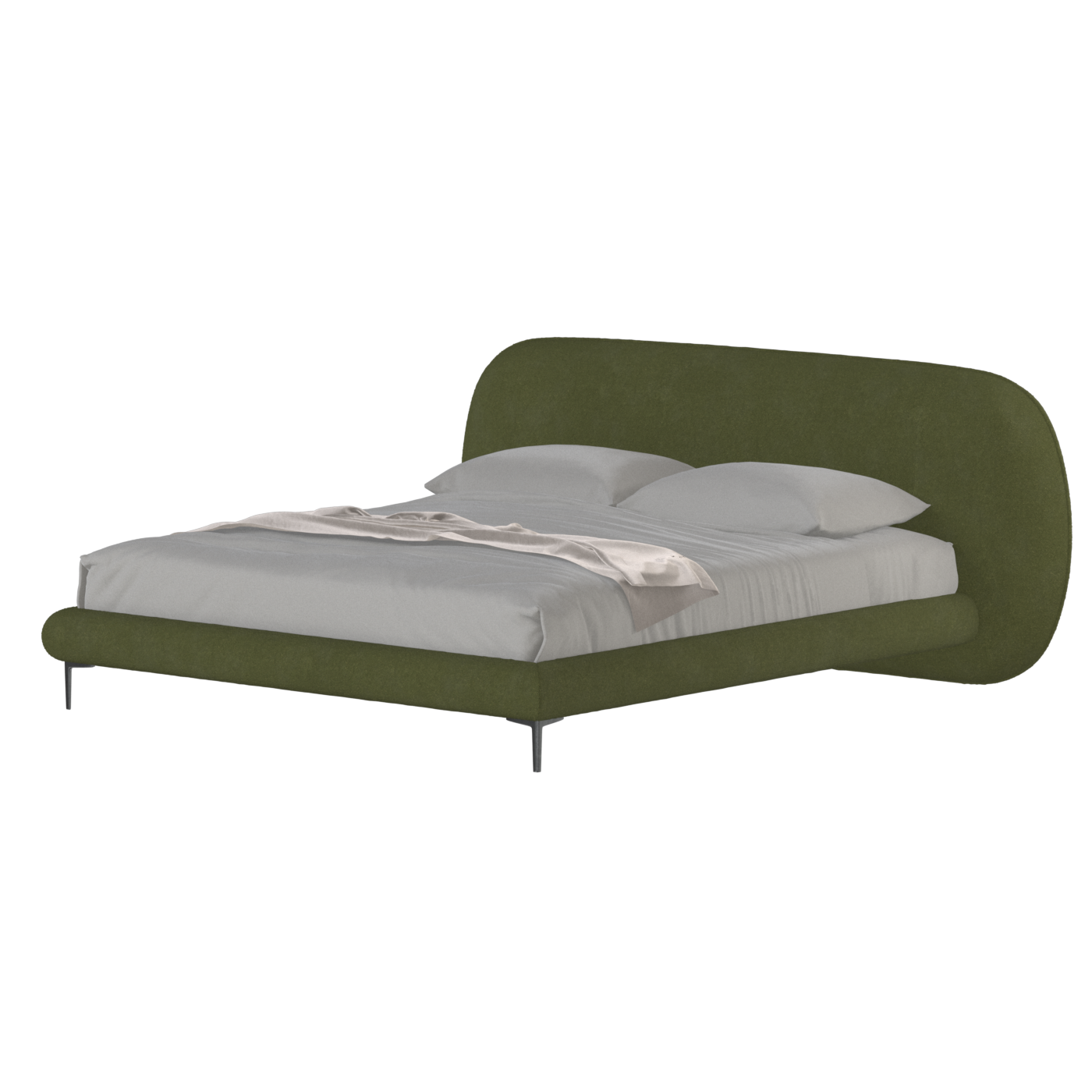 Bolzano Upholstered Bed with Curved Headboard